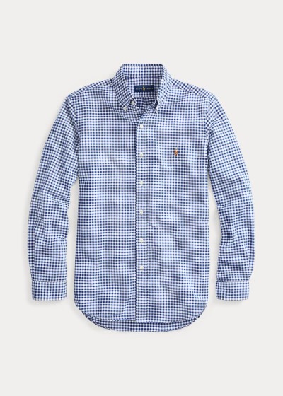 Camisa Polo Ralph Lauren Hombre Azules / Blancos - Classic Fit Gingham - FXCGO3859